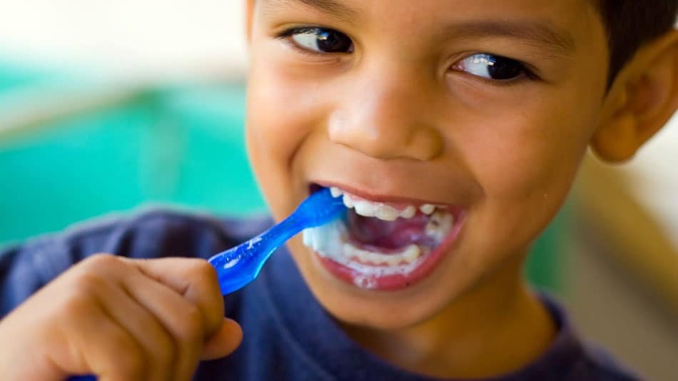 Children Brushing Teeth